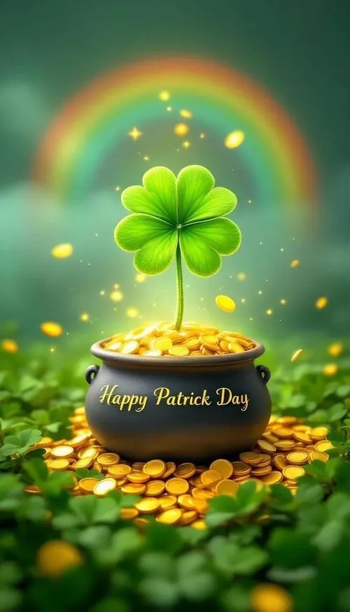 Mang may mắn bên mình với hình nền cỏ 4 lá cho điện thoại