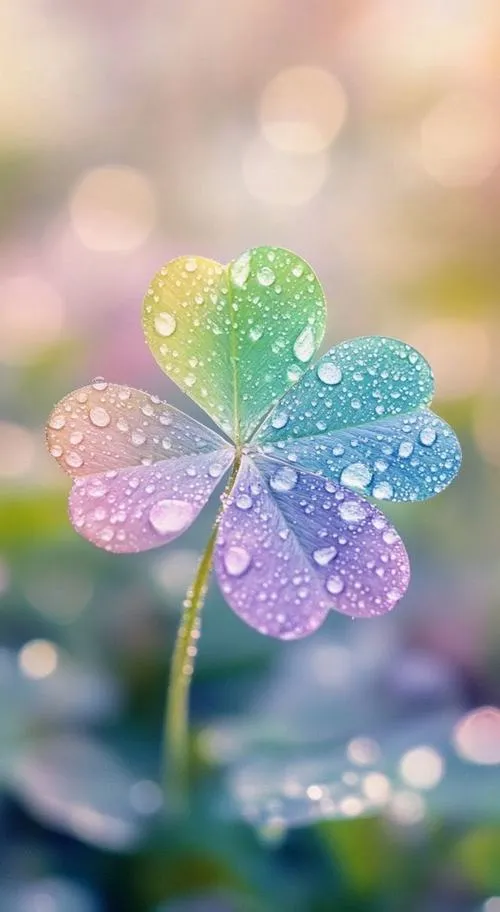 Hình nền cỏ 4 lá giúp tinh thần nhẹ hơn và lòng tin mạnh hơn