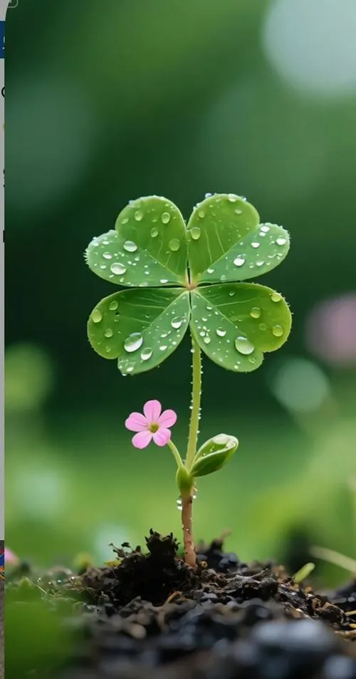 Cỏ 4 lá tượng trưng may mắn cho khởi đầu mới tích cực