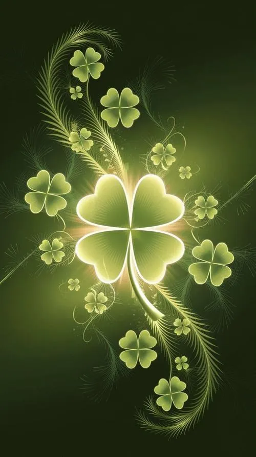 Hình nền cỏ 4 lá giúp cầu may và đổi vận tích cực