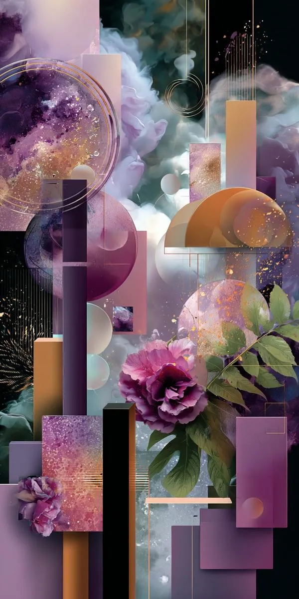 37 Hình nền phối màu tương phản, nền tối, điểm nhấn sáng, icon nổi bật rõ ràng.