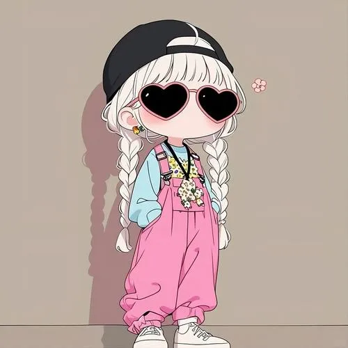 Hình cô nàng chất lừ với bảng màu trầm cá tính