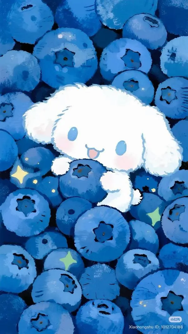 20 Ảnh wallpaper nền việt quất và thú trắng, bảng màu xanh đậm, hợp icon sáng nổi bật.