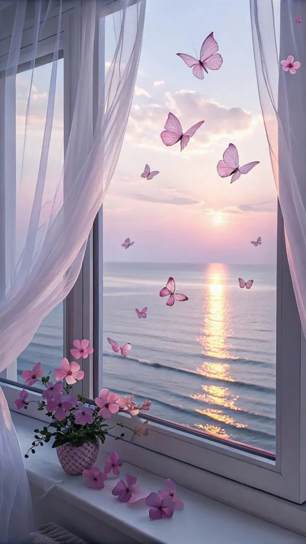 11 Khung hoa minh họa tông đỏ, 4K, chừa khoảng cho đồng hồ iOS, nhìn sang và rõ chữ