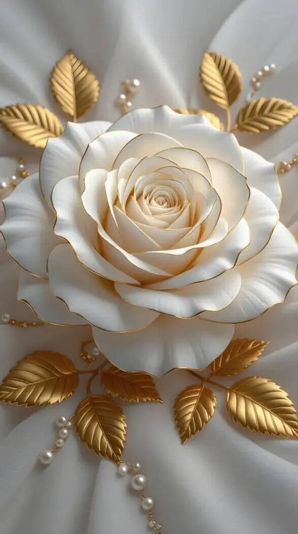 6 Hình nền hoa hồng 3d tối giản một bông, bố cục trung tâm, nhìn gọn mà vẫn nổi