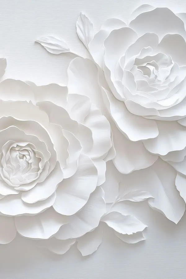 4 Hình nền hoa hồng 3d cụm hoa rực rỡ, tương phản cao, hợp ai thích cảm giác nồng nàn