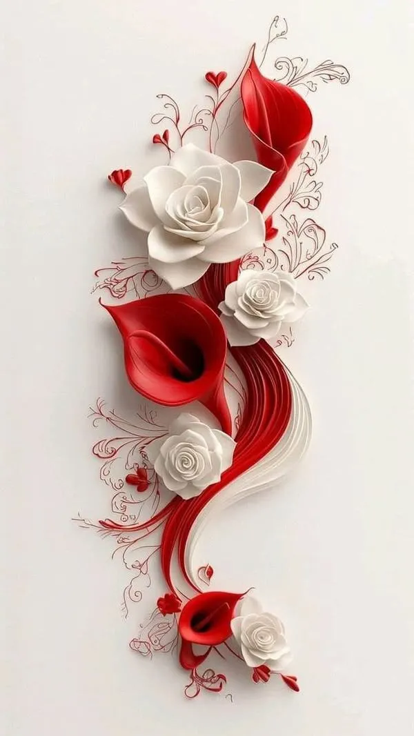 11 Hình nền hoa hồng 3d tông hồng phấn, ánh mềm tán xạ, không khí dịu dàng dễ chịu