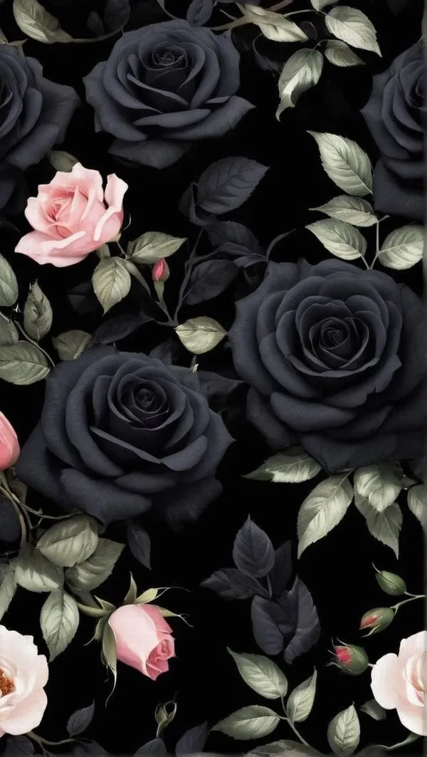 Hoa hồng đen tối màu kiểu điện ảnh, tương phản mạnh, nhìn phát thấy chất