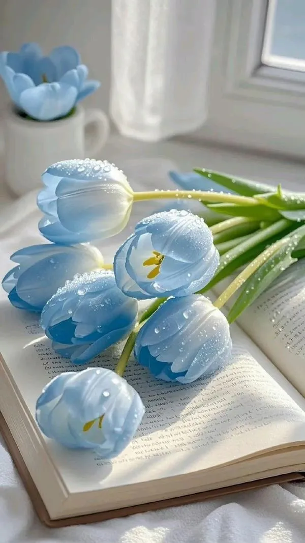 32 Cánh đồng tulip xa, chiều sâu khung hình làm không gian mở và yên bình