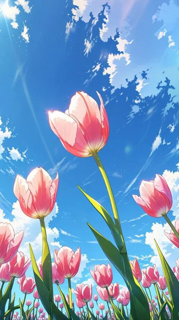 21 Hình hoa tulip nền trắng, khoảng trống rộng giúp icon gọn và dịu mắt hơn