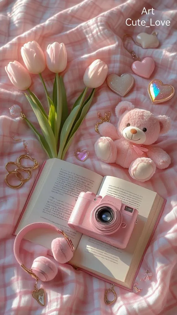 22 Tulip hồng 4K với ánh cửa sổ, cánh hoa mịn và mềm như sương