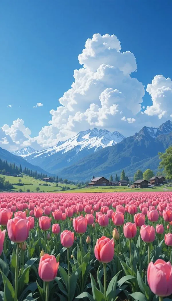 26 Ảnh wallpaper tulip nền linen, vibe chill nhẹ nhàng cho ngày làm việc dài