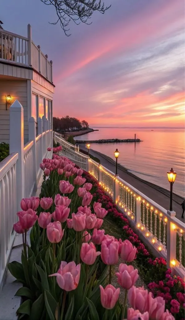 27 Hình nền đt tulip nền be, không gian âm thoáng hợp đặt widget