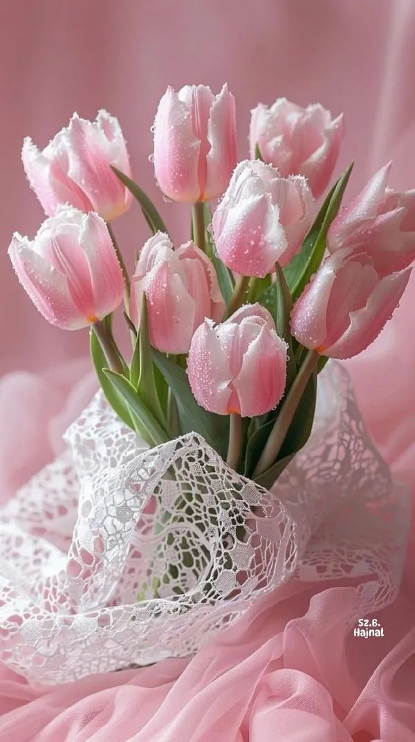 30 Hình nền điện thoại tulip hồng đậm, điểm nhấn rõ mà vẫn dịu mắt