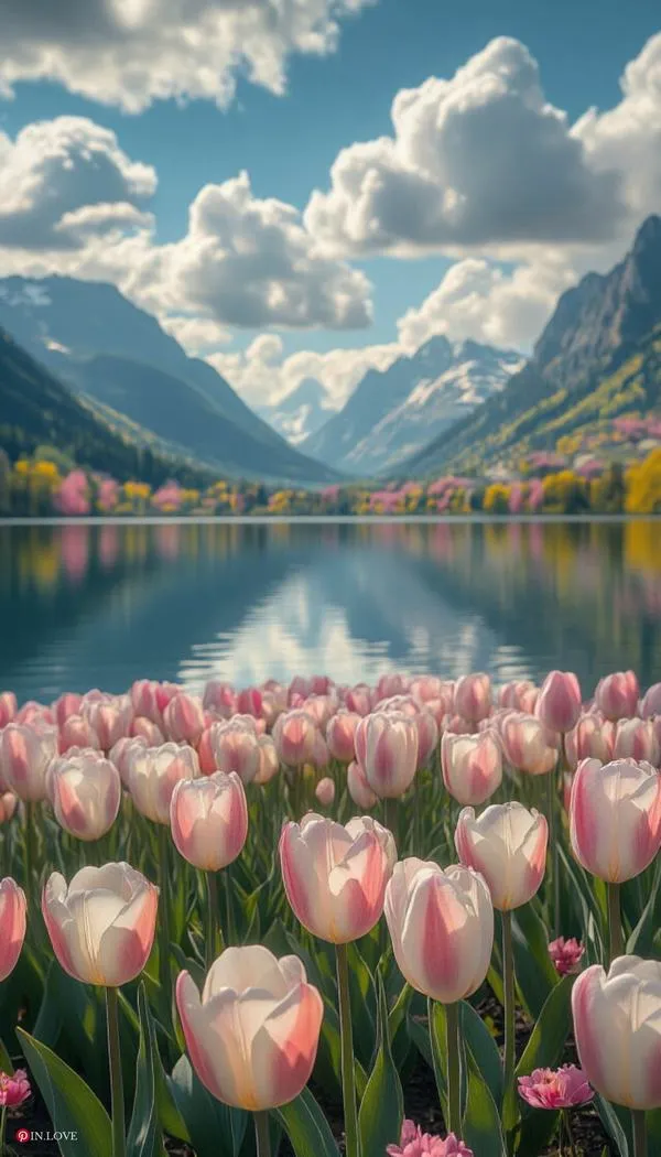 36 Tải ảnh tulip chụp qua kính mờ, nét mềm tạo cảm giác yên bình