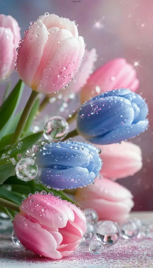 39 Hình nền điện thoại tulip dưới trời âm u, màu tự nhiên dịu và trầm