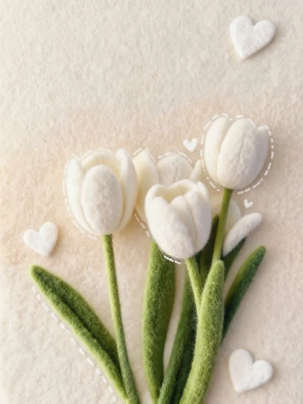 Hợp phong thủy tulip trắng tông sáng, vibe tinh tế, hợp người cần thêm sự minh mẫn