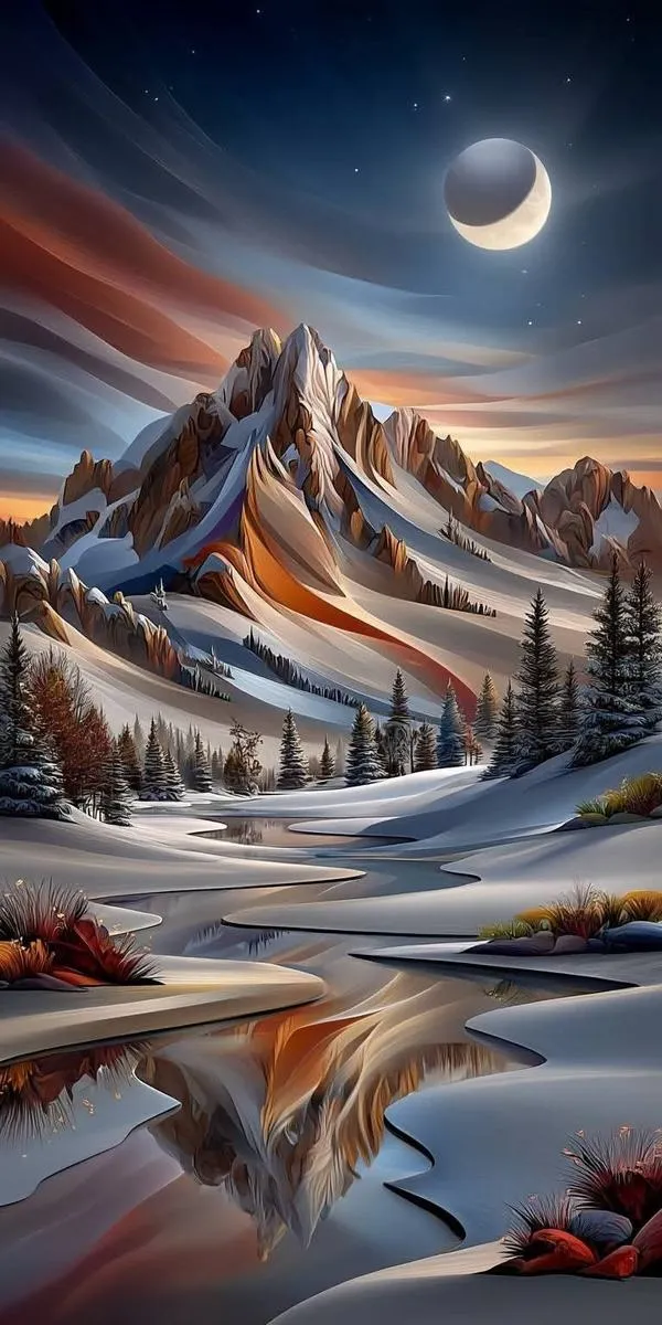 34 Hình nền ios 4K trừu tượng tối, chuyển màu mượt, dải tương phản sâu, nhìn sang lâu bền