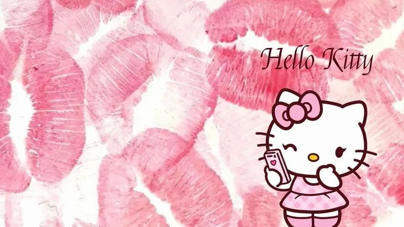 14 Chọn hình nền máy tính bảng iPad Hello Kitty đẹp, nền trơn dịu, tránh icon che mất nhân vật