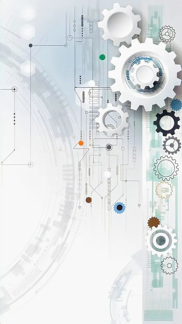 11 Nền bánh răng công nghệ 4K, có vùng an toàn Dynamic Island, chi tiết sắc, hợp màn khóa.