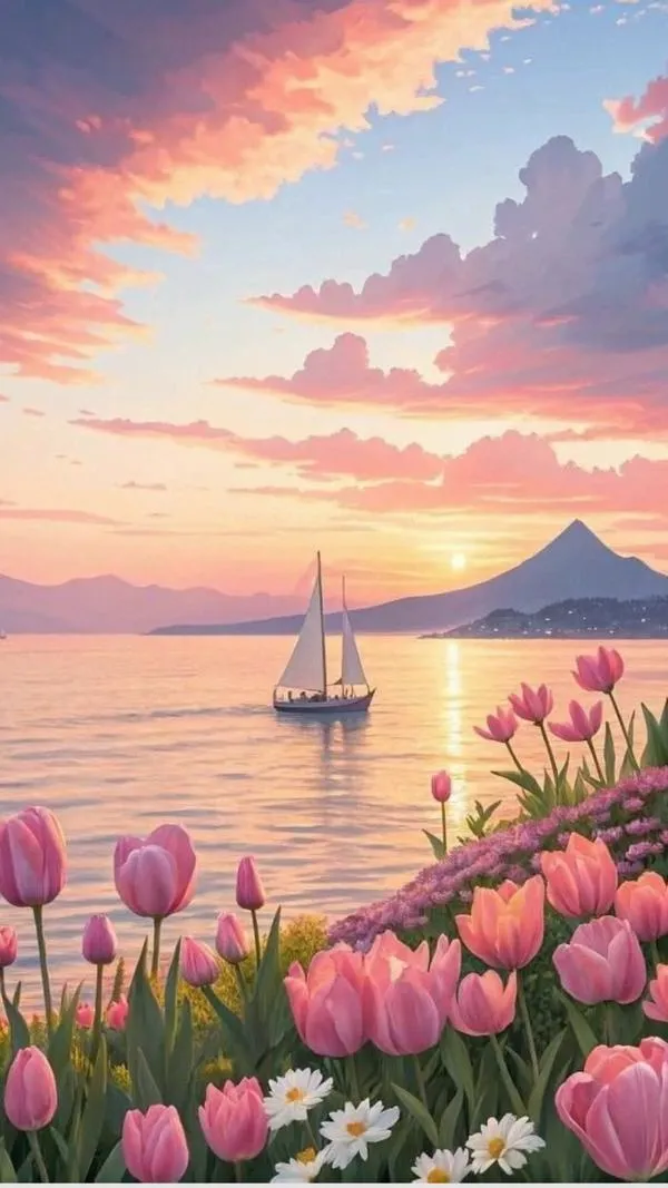 50 Tulip tím 4K, đường gân cánh rõ tạo cảm giác sang và sâu