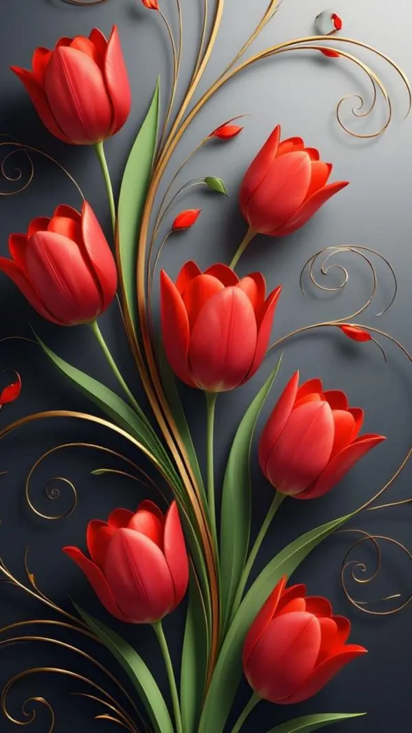 48 Tulip trắng 4K, ánh sáng tự nhiên làm ảnh trông trong và sạch