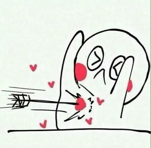 22 Hình doodle trắng hồng bị vệt đỏ lao tới giữa phần ngực, cánh tay vươn ra và nét mặt méo xệch tạo cảm giác thở oxy gấp khá buồn cười