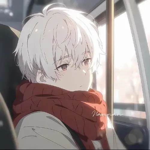 46 Cậu nam mặc hoodie rộng bước dưới hàng đèn khuya, một tay cầm ô gập chưa mở, ánh nhìn cụp xuống làm kiểu hình profile hoạt hình nam cô đơn có chút u uất