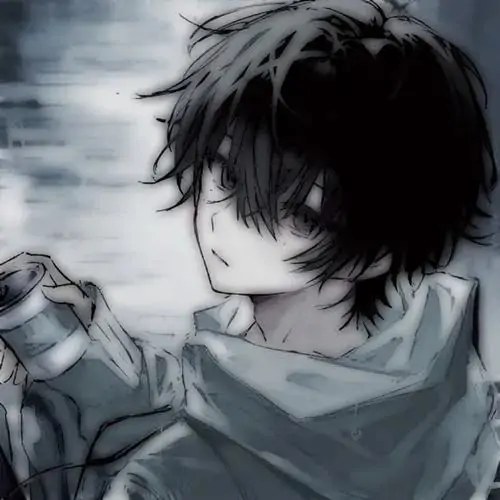 57 Ảnh đại diện boy anime chàng trai cúi đầu trên chiếc cầu vắng, tóc ướt bết nhẹ, sơ mi trắng tối màu và ánh đèn xa khiến bức ảnh hồ sơ nam chính hoạt hình trầm tư khá đẹp