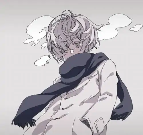 60 Một chàng trai anime bước giữa con phố sau mưa, cổ áo dựng cao, nửa mặt chìm trong bóng tối khiến ảnh đại diện anime nam tâm trạng mang vẻ ngầu vừa phải