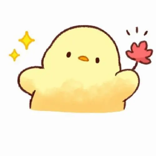 80 Ảnh Avatar Gà Con Chibi Cute phong cách tối giản với thân tròn đáng yêu như quả trứng