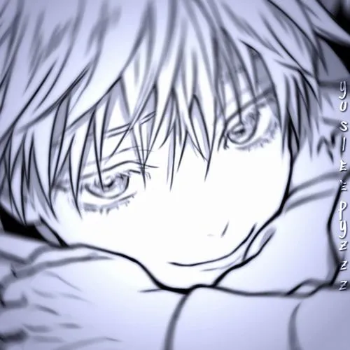 41 Hình profile anime chàng trai tóc sáng cúi thấp, mắt sắc và nền trắng xám sạch làm ảnh nam hợp kiểu lạnh, gọn mặt và rất rõ nét ở phần đường viền cơ thể