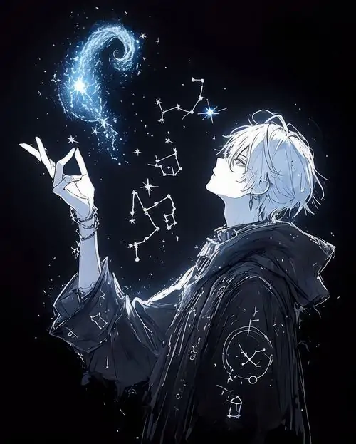 42 Cậu trai anime nằm nghiêng trên sofa tối màu, cổ áo len kéo cao che cằm và đôi mắt mở hờ về phía cửa sổ, phong cách tối giản khiến ảnh profile nhìn êm và kín đáo