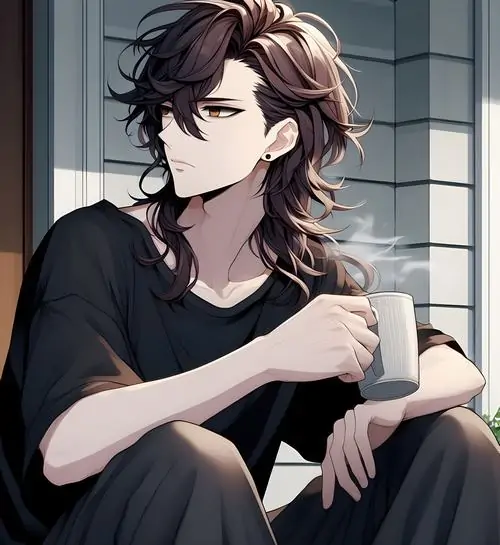 45 Hình đại diện boy lạnh lùng cậu trai tóc trắng ngồi cúi bên bàn game, ngón tay chạm cần điều khiển và môi không biểu lộ gì, nét vẽ 2D cùng nền tối làm khung hình lì hơn rõ