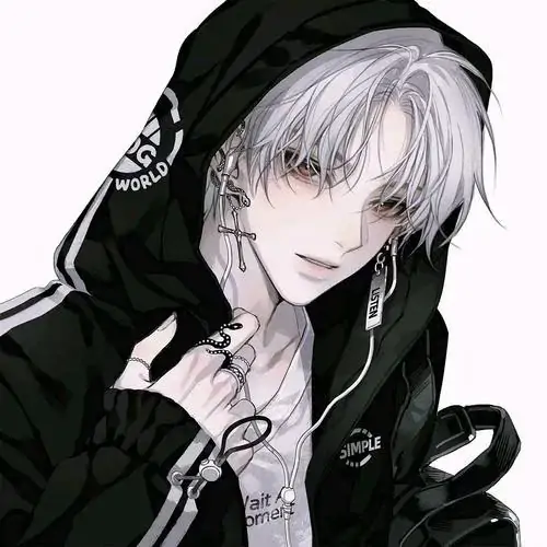 58 Nam sinh anime đứng cạnh cửa sổ lớp học sau cơn mưa, tóc còn rối nhẹ và tay chống vào bàn phía sau, gam màu xám lạnh khiến hình đại diện hoạt hình nam lặng mà không buồn quá