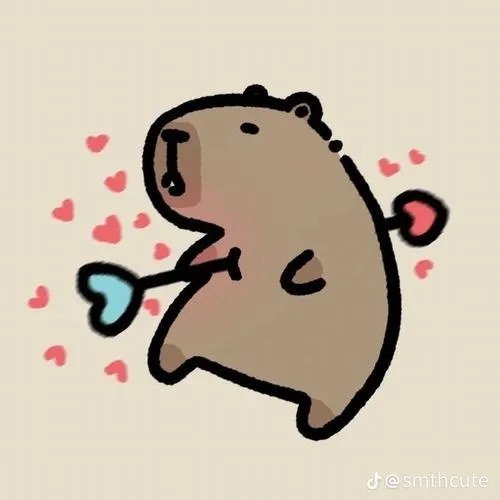 120 Ảnh Avatar Capybara Chibi Cute với nét vẽ tròn trịa màu pastel và thần thái chữa lành