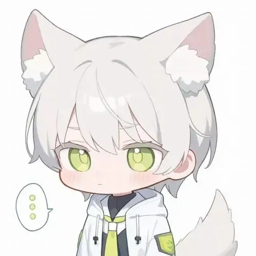 39 Hình cá nhân nam basic vẽ cậu bé có đôi tai cáo trắng mặc trang phục hiện đại đứng e thẹn làm bật lên biểu cảm chân thực nhỏ nhẹ.