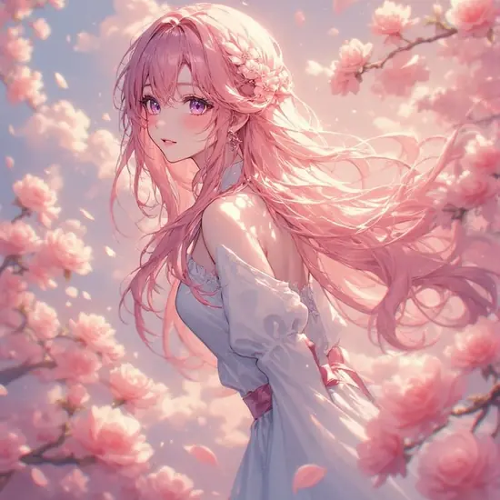 64 Ảnh Anime Nữ Tóc Hồng phong cách học đường, trẻ trung đáng yêu