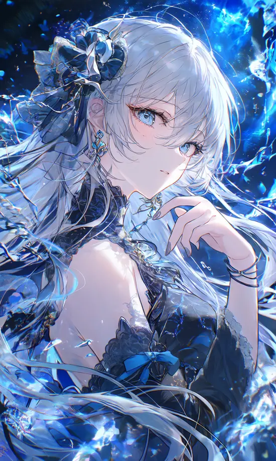 4 Ánh đèn phòng trắng làm Rei Ayanami nổi bật hơn, tóc ngắn xanh nhạt, bộ đồ ôm gọn và gương mặt bình thản.