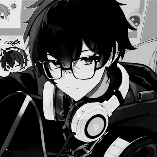 55 Ảnh Anime Nam Trắng Đen nhân vật nam tóc rối đậm chất manga cổ điển