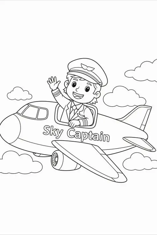 36 Tranh tô màu tàu hỏa kéo nhiều toa qua sân ga, đường ray thẳng và khói trắng giúp cảnh đường sắt thêm rộn ràng