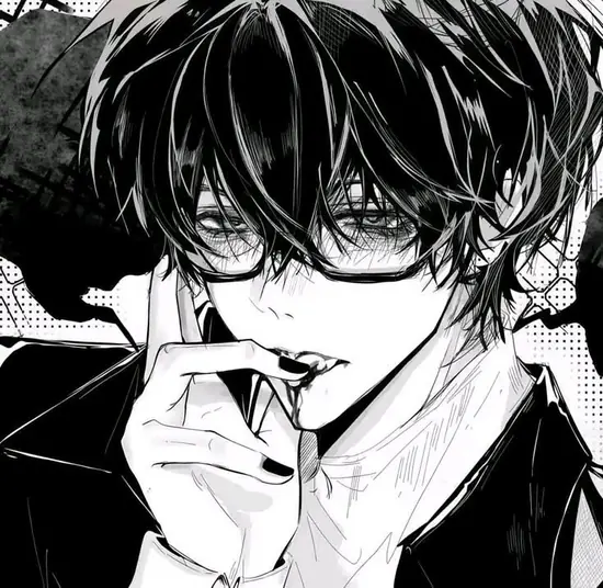 8 Trang tranh manga mực đen có chàng trai đứng tựa tường, tay cầm sách mỏng và nét hình nam anime không màu rõ ràng.