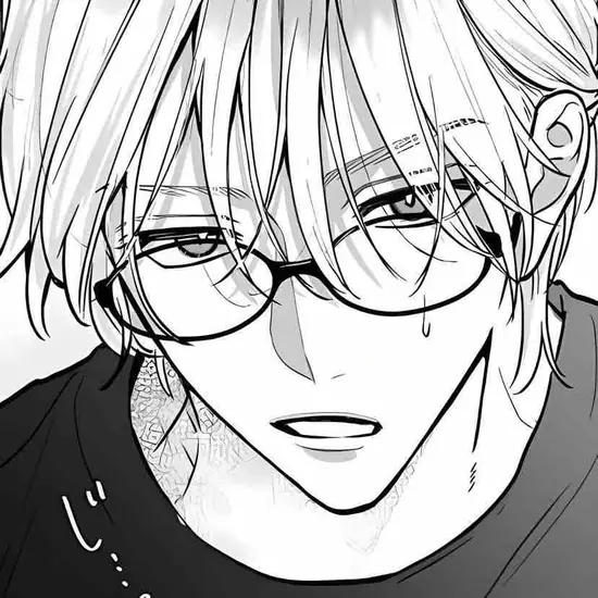 11 Lớp nền giấy hạt làm khuôn mặt anime nam mềm hơn, tóc đen tách nét và áo sơ mi trắng nổi bật.