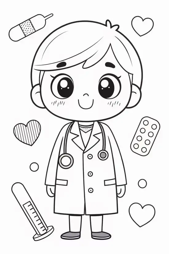 42 Bé gái y tá cầm khay thuốc bước qua hành lang bệnh viện áo váy gọn gàng và nụ cười nhẹ rất hiền