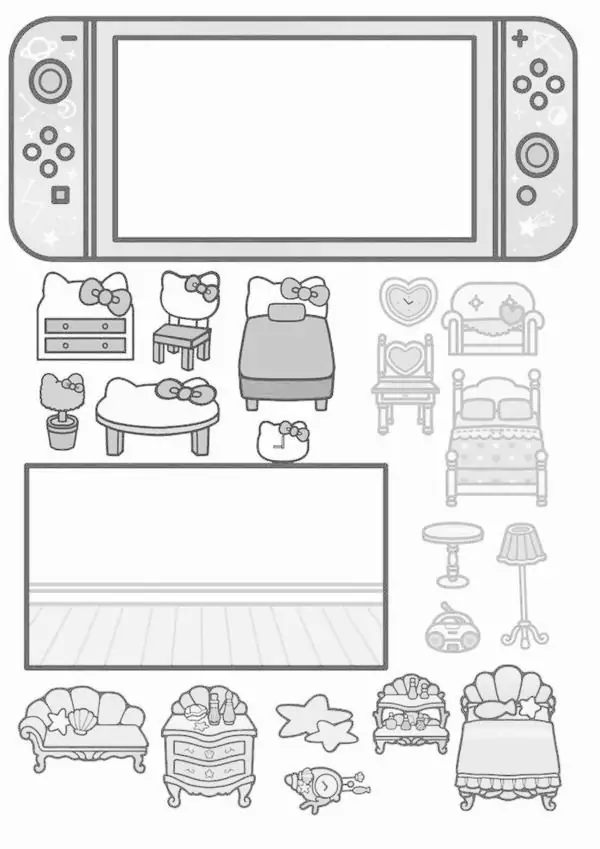 12 Bản phác thảo phòng búp bê nằm trọn trong màn hình máy chơi game cầm tay độc đáo kích thích trí tưởng tượng phong phú của các em nhỏ.