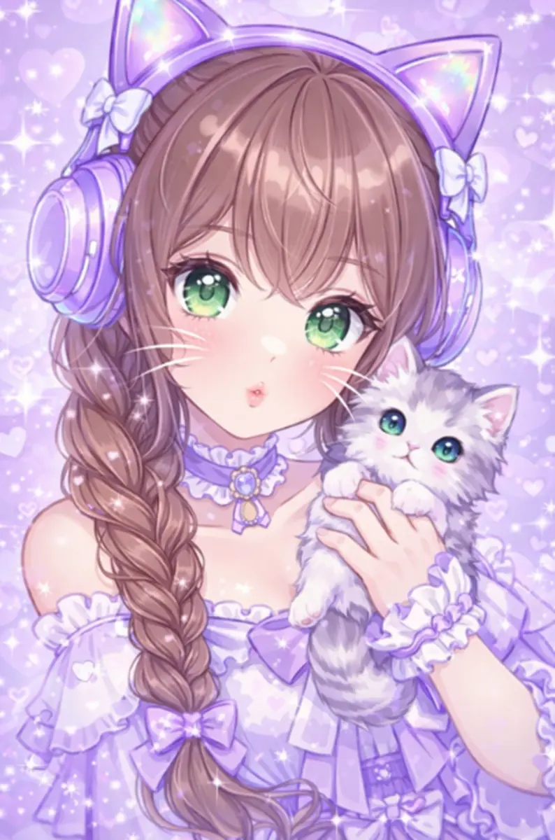 99 Ảnh Anime Cute phong cách kawaii Nhật Bản nét vẽ lineart mềm mại và cảm giác bình yên