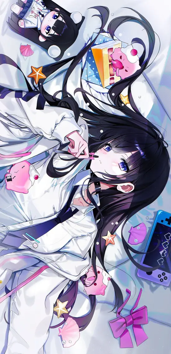 Bên hàng hoa anh đào, Asuna Yuuki cầm kiếm nhẹ tay, nụ cười dịu và khung hình nền máy tính anime nữ rất sáng thoáng.