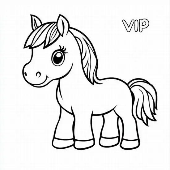 26 Cặp Pony đứng bên lâu đài cổ tích, một chú cười rạng rỡ, một chú đeo nơ giữa khu vườn phép thuật