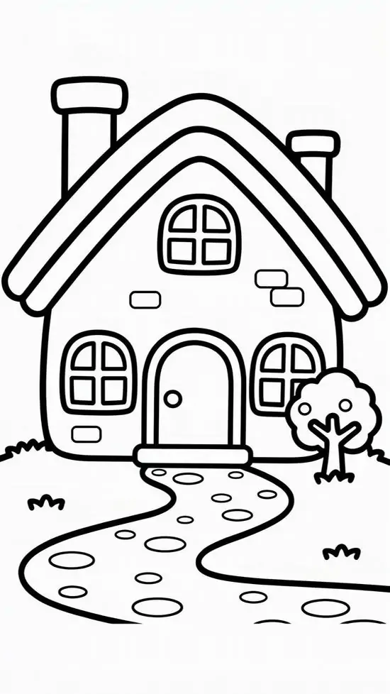 29 Kiến trúc nhà sàn truyền thống của vùng núi cao Tây Bắc ẩn hiện trong sương sớm được mô tả qua tranh tô màu ngôi nhà độc đáo.