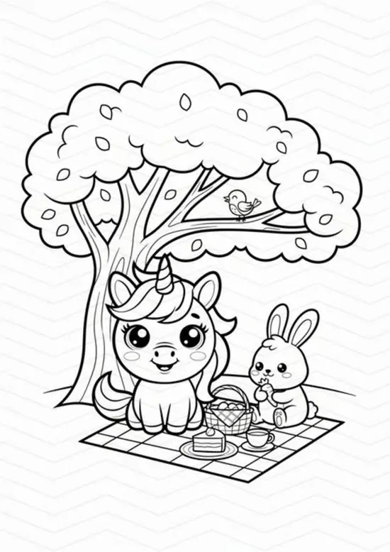 36 Ngựa con ngồi dưới cầu vồng với bốn móng guốc nhỏ, mắt long lanh và hình tô màu Pony đầy sao sáng
